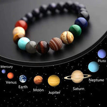 Cargar imagen en el visor de la galería, Solar System Eight Planet Themed Natural Stone Beaded Bracelet Planet Glass Men And Women Neutral Bracelet Pendientes Mujer
