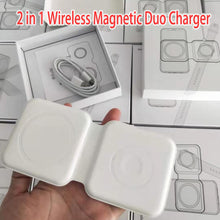 Cargar imagen en el visor de la galería, 2 IN 1 Wireless Charger for Magnetic Duo Charger ,QC 3.0 PD Charging Standard for Samsung for IWatch for IPhone Fast Charging