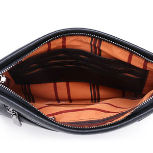 Luxury Brand Men Clutch Bag Leather Envelope Long Purse Money Bag Business Wristlet Phone Wallet Male Casual Handy Bag For IPAD