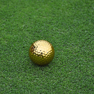 Unique Silver Gold Golf Balls for Golfer Indoor Outdoor Swing Putter Training Practice Balls Gift for Father Friend Christmas