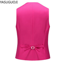 Cargar imagen en el visor de la galería, YASUGUOJI New Wedding Dress High-quality Men&#39;s Fashion Design Suit Vest Plus Size Men&#39;s Business Casual Suit Vest 15-colors