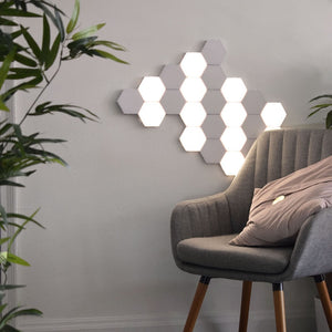 Hexagonal Quantum Lamp Modular Touch Sensor Night Lights Creative Wall Lamps Indoor Bedroom LED Lights Home Lighting Decoration
