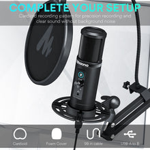 Cargar imagen en el visor de la galería, MAONO PM422 USB Microphone With Touch Mute Button Microfone 192Khz 24bit Condenser Podcast Studio Mic For PC FOR YUTUBE FACEBOOK