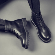 Cargar imagen en el visor de la galería, Men&#39;s winter shoes 2020 new anti slip Plush winter  leather boots large thermal high top Martin boots Men Sneakers High Quality