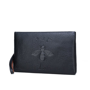 Luxury Brand Men Clutch Bag Leather Envelope Long Purse Money Bag Business Wristlet Phone Wallet Male Casual Handy Bag For IPAD