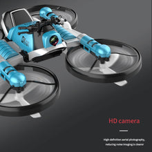 Cargar imagen en el visor de la galería, WiFi FPV RC Drone Motorcycle 2 in 1 Foldable Helicopter Camera 0.3MP Altitude Hold RC Quadcopter Motorcycle Drone 2 in 1 Dron