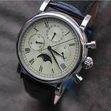 Cargar imagen en el visor de la galería, Reloj cronografo mecanico Sea gull Tron ST1908 Acero inoxidable, cristal zafiro. 30M