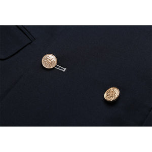 Double-breasted Men Suits 2020 Jacket Suit Terno 50% Wool Gold Buttons Costume Homme Blazers+Pants Casual Slim Fit Marriage Set