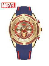 Cargar imagen en el visor de la galería, USA Marvel Characters Licensed Brand Gold Japan VD53 Quartz Movement Iron-man Watches Men Wrist