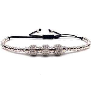 2020 New Design Leopard Head Men Women Bracelet Adjustable 4mm Beads Pave Zircon Charm Bracelet For Men Women Jewelry Gift