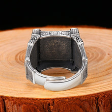 Cargar imagen en el visor de la galería, ZABRA Adjustable Size 925 Sterling Silver Skull Rings For Men Zircon Ring Vintage Puck Rock Biker Jewelry
