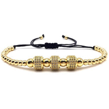 Cargar imagen en el visor de la galería, 2020 New Design Leopard Head Men Women Bracelet Adjustable 4mm Beads Pave Zircon Charm Bracelet For Men Women Jewelry Gift