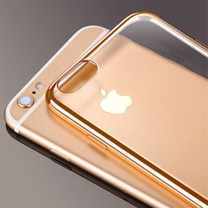 Cell Phone Case for iPhone 6 iPhone 6S iPhone 7 8 Plus iPhone 5S 5 s SE 5SE X 10 XR XS Max Silver Rose gold Silicone Clear Cover
