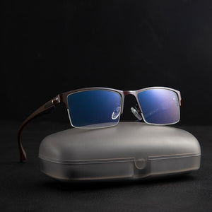 Gafas ultraligeras de titanio con barrera de luz azul para el ordenador.
