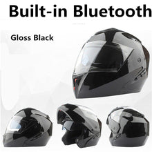 Cargar imagen en el visor de la galería, HOT SELL 2018 Bluetooth Motorcycle Helmet Built in Intercom System Dot Standard Helmet  Riders BT Talking with FM Radio