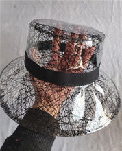 Cargar imagen en el visor de la galería, Women&#39;s Casual PVC Plastic Bucket Hats Girls Solid Black Leopard Nest Print Large Brim Fisherman Sun Visor Cap Panama Hat