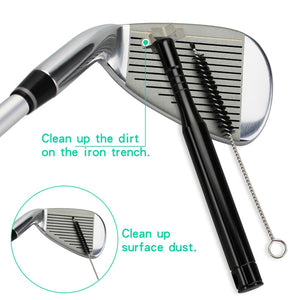 Golf Sharpener w Brush for Cleaning Golf Clubs Head Wedges and Irons Golf Grooving Tool