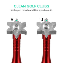Cargar imagen en el visor de la galería, Golf Sharpener w Brush for Cleaning Golf Clubs Head Wedges and Irons Golf Grooving Tool