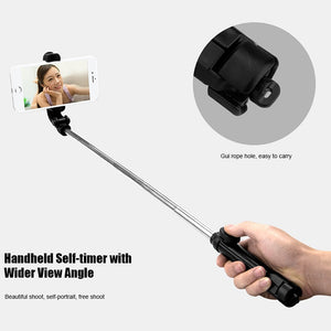 4 In 1 Wireless Bluetooth Selfie Stick Tripod with Remote Control Selfie Extendable Foldable Monopod for iPhone Samsung Huawei