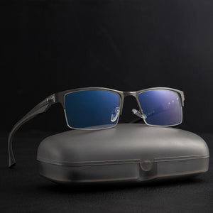 Gafas ultraligeras de titanio con barrera de luz azul para el ordenador.