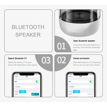 Cargar imagen en el visor de la galería, TWS 6D Surround C7 Bluetooth V5.0 Wireless Speakers HiFi Stereo Column Portable Speaker Romantic Colorful Light With Microphone