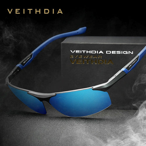 VEITHDIA Aluminum Magnesium Men's Sunglasses Polarized Blue Coating Mirror Sun Glasses oculos Male Eyewear Accessories Men 6589