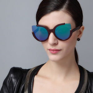 Samjune Luxury Cat Eye Sunglasses Women Brand Designer Vintage Fashion Driving Sun Glasses For Women Oculos De Sol Feminino