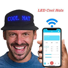 Cargar imagen en el visor de la galería, New Luminous LED Display Multilanguage Wireless Bluetooth Party Baseball Cap Sun Hat