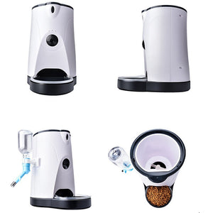 Dispensador automatico comida con video y control distancia para mascotas