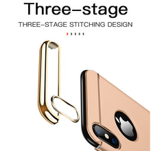 Cargar imagen en el visor de la galería, Luxury Gold Hard Case for iPhone 11 Pro 5 5s SE X Back Cover Xs Max XR Removable 3 in 1 Fundas Case for iPhone 8 7 6 6s Plus Bag