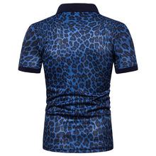 Cargar imagen en el visor de la galería, 2019 Summer Mens Polo Shirt Brands Night Club Leopard Printed Turn Down Collar Short Sleeve Male Polo Homme Tees Tops M-XXXL
