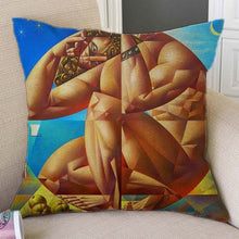 Cargar imagen en el visor de la galería, Modern Cubism impressionism Art Fashion Lady Muscle Man Geometric Oil Painting Home Decor Throw Pillow Case Sofa Cushion Cover