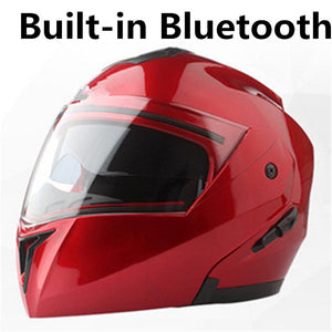 HOT SELL 2018 Bluetooth Motorcycle Helmet Built in Intercom System Dot Standard Helmet  Riders BT Talking with FM Radio
