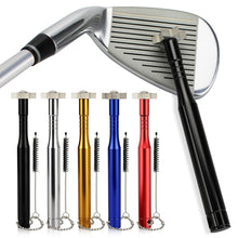 Cargar imagen en el visor de la galería, Golf Sharpener w Brush for Cleaning Golf Clubs Head Wedges and Irons Golf Grooving Tool