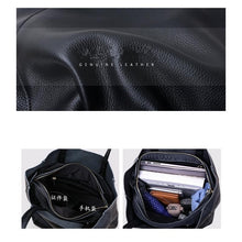 Cargar imagen en el visor de la galería, Simple Casual Leather Women Shoulder Bag Luxury Brand Designer Genuine Leather Lady Handbags Commuter Bag Large Female Totes Bag