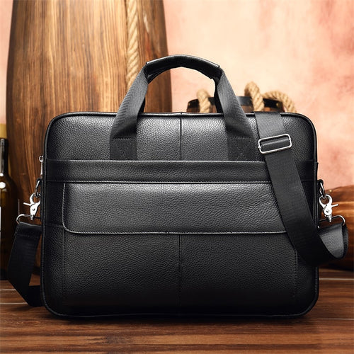 MVA Retro Men's Briefcase Genuine Leather Laptop Bag Business Handbag Tote For Document Office Portable Laptop Shoulder Bag Hot