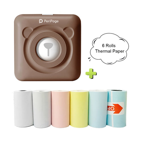 Peripage Mini pocket photo printer A6 bluetooth Mobile Notes Printer 58mm Peripage thermal printer for Android IOS phone