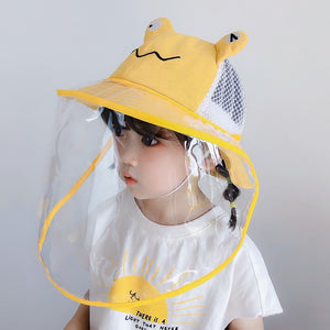 Kid Anti-droplet Visor Shield Bucket Hat Wide Brim Face Protective Cover Sun Cap environment-friendly perfect gifts for children