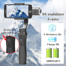 Cargar imagen en el visor de la galería, Orsda S5- S5B 3 Axis Handheld Stabilizer Gimbal Smartphone Active Track w/Focus Pull &amp;Zoom Face Tracking For Phone Gopro Camera