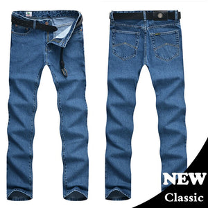 Men Business Jeans Classic Spring Autumn Male Skinny Straight Stretch Brand Denim Pants Summer Overalls Slim Fit Trousers 2019