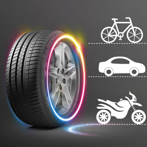 2PCS LED Light For Auto Car Wheel Motocycle Bike Tire Valve Cap Decorative Lantern Tire Valve CapFlash Spoke Neon Lamp