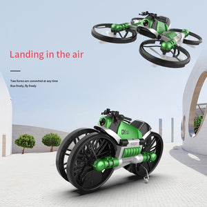 WiFi FPV RC Drone Motorcycle 2 in 1 Foldable Helicopter Camera 0.3MP Altitude Hold RC Quadcopter Motorcycle Drone 2 in 1 Dron