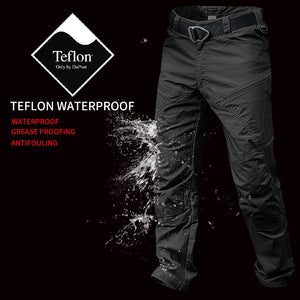 Pantalones trekking y tacticos de verano resistentes agua multibolsillo.