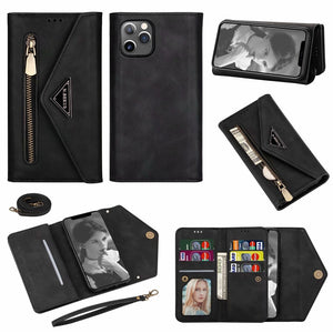 Card Holder Long Strap Crossbody Wallet Case For iPhone 11 12 Pro Max 12Mini X XR XS 7 8 Plus SE2020 Shoulder Bag Lanyard Cover