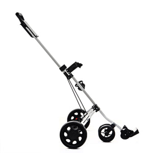 Golf Pull Cart Iron Black Adjustable Golf Trolley Cart 3/4Wheels Push Pull Golf Cart Aluminium Alloy Foldable Trolley With Brake