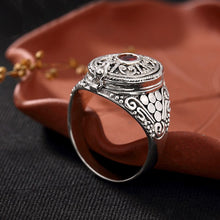 Cargar imagen en el visor de la galería, PANSYSEN New 100% Authentic 925 Sterling Silver Vintage Lock Flip Cover Finger Rings For Women Men Anniversary Jewelry Ring Gift