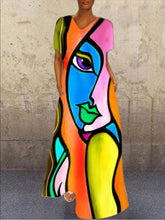 Cargar imagen en el visor de la galería, Vestido canvas Tom Fedro multicolor ancho