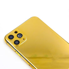 Cargar imagen en el visor de la galería, 24KT Gold Plated Housing for iPhone 11/11 Pro/11 Pro Max Replacement Cover for Apple iPhone Back Battery Cover Customized Design