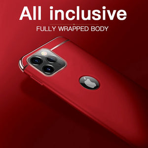 Luxury Gold Hard Case for iPhone 8 7 6 6s Plus 5 5s SE Back Cover Xs Max XR Removable 3 in 1 Fundas Case for iPhone 11 Pro Max