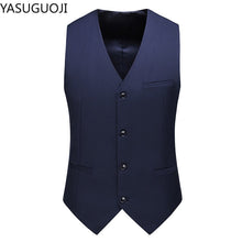 Cargar imagen en el visor de la galería, YASUGUOJI New Wedding Dress High-quality Men&#39;s Fashion Design Suit Vest Plus Size Men&#39;s Business Casual Suit Vest 15-colors